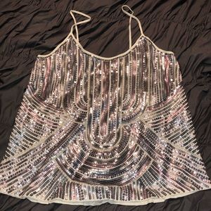 Like New- Express Sequin Tank- L